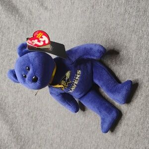 Baltimore Ravens NFL TY Beanie Baby‎ Purple Bear Tags New 2015 Collection